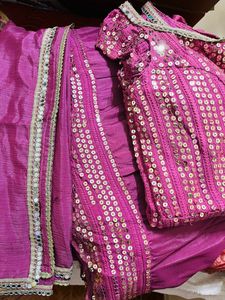 Peplum Top With Lehanga &amp; Dupatta