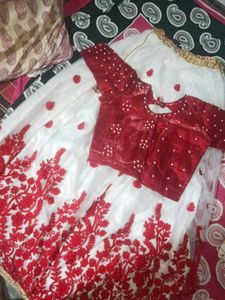 Red Embroidered Lehenga Choli