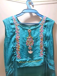 Blue Kurta Gown ✅💯