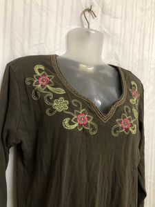 Lady Olive Long Sleeve Top