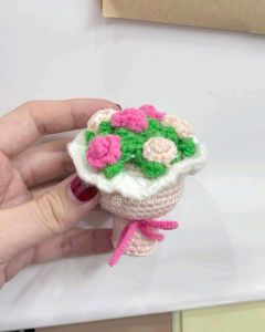 Crochet Mini Rose Bouquet