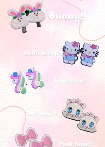 Cute Cartoon Hair Clips (5 Pairs)