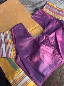 New Saree With Stitched Blouse