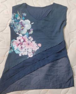 Blue Kurti Style Top 💙