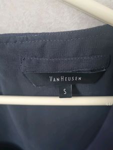 Van Heusen Sleeveless Grey Ruffle Top