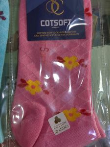 Premium Cotton Women Socks Free Size