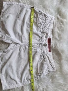 GUESS White Denim Shorts
