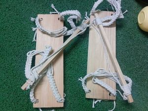 Handmade Wooden &amp; Macrame Swing