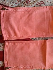 Coral Denim Jeans