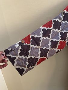 Aaboli Grey Patterned Long Kurta