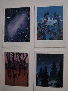 Combo Of 4 Mini Polaroid Paintings