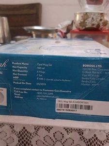 Set Of 6 Borosil Cups- New And Packef