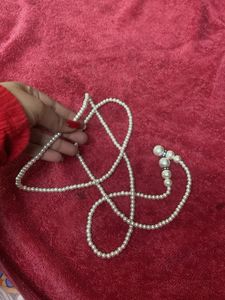 Elegant Pearl Necklace And Belt 2 In One