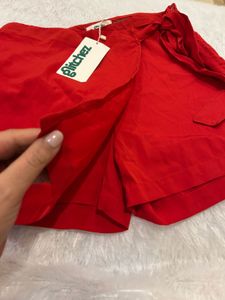 Red Wrap Skort - New with Tags!