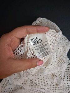 Cotton Crocheted Shrug By BELLA RAGAZZA