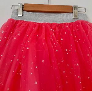 Partywear Pink Tutu Skirt For Girls-8 To 9