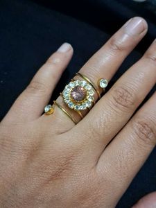 Stylish Pink Stone Ring