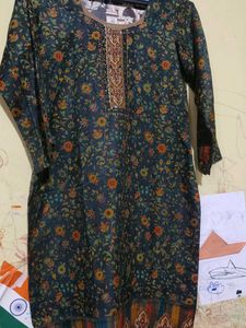 Floral Print Winter Kurta Set