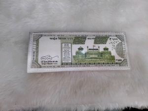 500rs Note Pure Silver 999 Fine Currency