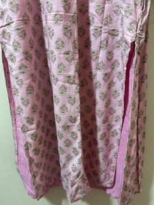 Pink Aline Kurtha Set