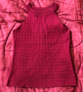 halter neck ribbed  tank top
