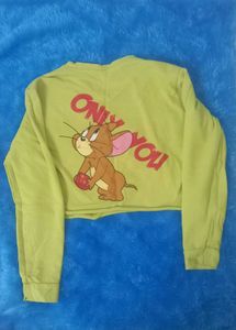 Tom and Jerry Cropped Sweatshirt