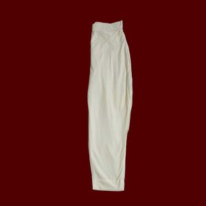 Vintage White Cotton Trousers