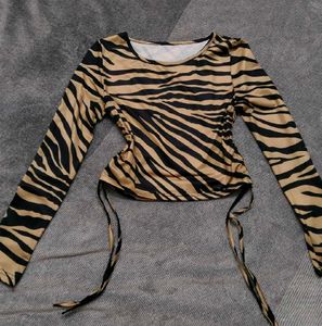 Zebra Print Crop Top