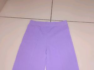 Women Polyester Blend Solid Trousers