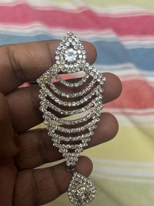 White Stone Party wear Earings