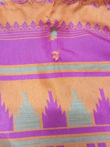 Bright Yellow Colour Beautiful Saree with a Small
