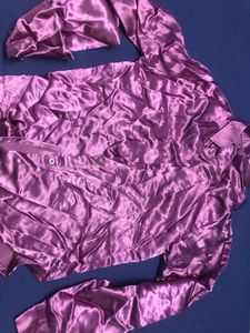 Purple Satin Shirt
