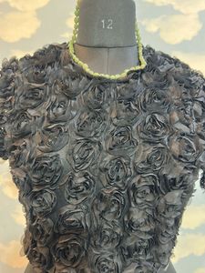 Black Rose Embellished Top