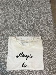 White Graphic Print Tee
