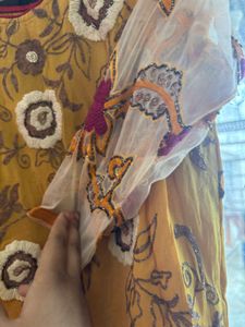 Yellow Embroidered Kurta