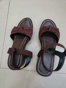 Brown Bow Sandals