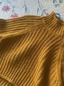 H&M Mustard Knit Turtleneck Sweater