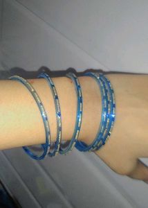 Blue Glass Bangles
