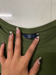 Olive Green Graphic Tee