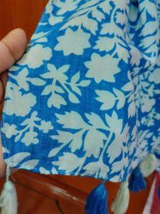 Floral Blue Dupatta