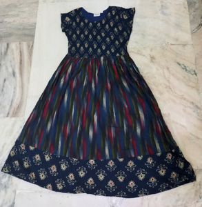 Hosh Live Fashion Women Blue Printed Ethnic Gown