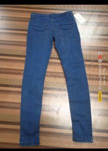 Blue Slim Fit High-waisted Jeans