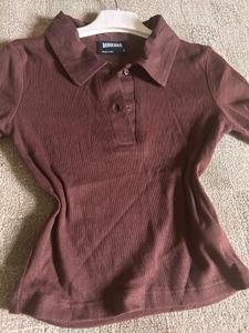 Bonkers Brown Polo Top
