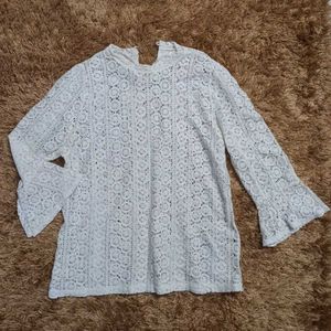 Elegant White Lace Top