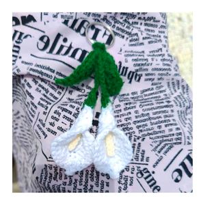 Crochet Lily Flower Keychain