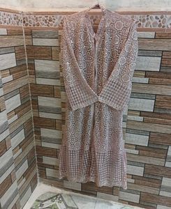 Diamond Work Jacket Style Wedding Dress