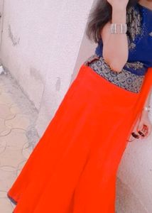 Carrot Red Lehenga