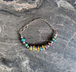Rainbow Crystal Beaded Bracelet
