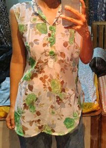 Floral Green Tunic