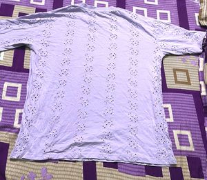 🪻Lilac Eyelet T-Shirt💜